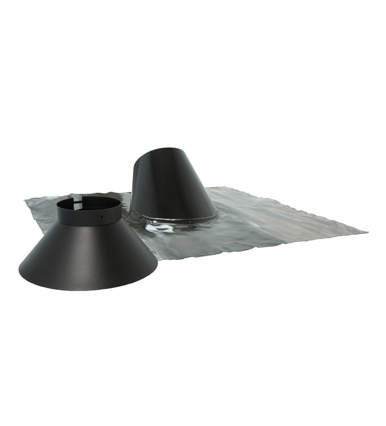 Kit conduit Vertical ou sortie toit pour Poêle à granulés 80/125 - Noir  laqué - Accessoires cheminées et poêles - Achat & prix