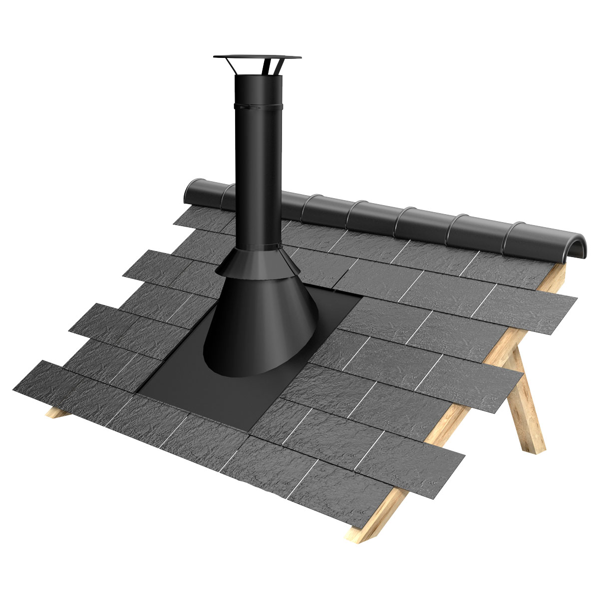 SALUTUYA-Anneau de cheminée - Tente tuyau de poêle cheminée